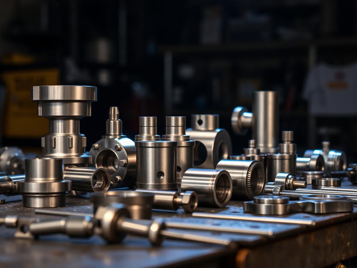 Precision machined steel components produced in the Vadodara workshop